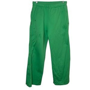 Pangaia Vibrant Green Medium Snap Leg Straight Jogger Pants Organic Cotton